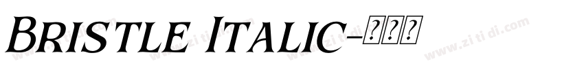 Bristle Italic字体转换